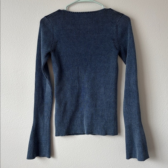 Fabrique x Rebekka Bach ribbed knit cardigan slim fit hook-and-eye closures sz 2 - Picture 2 of 5